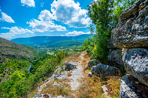 Visocica River, Balkan Mountain, view from the top of the hill, Serbia