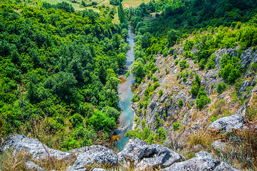 Visocica River, Balkan Mountain, view from the top of the hill, Serbia