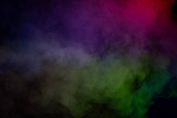 istock Blue and purple steam on a black background. 2008215142