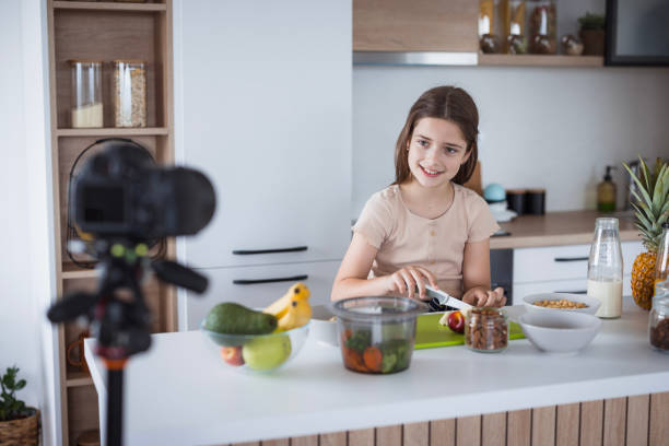istock Happy influencer making a video about food 2008222318