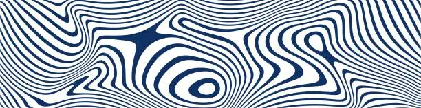 Vector illustration of Abstract background with flowing wave lines in blue and white. dynamic pattern and fluid aesthetic. Flat vector illustration isolated on white background.