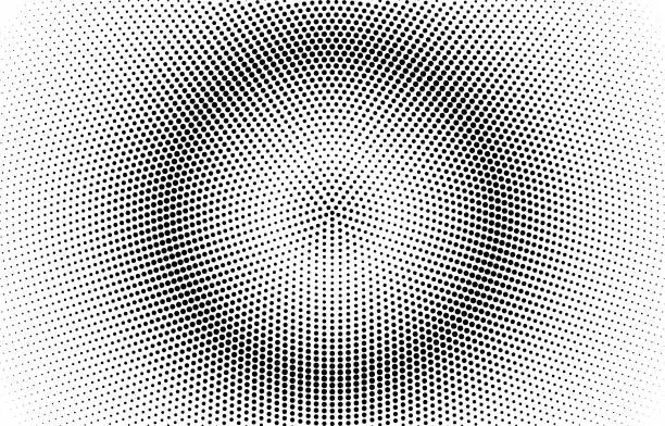 Vector illustration of Abstract noise and gradient background with grain and dot pattern. halftone circles and spray effect for dynamic texture. Flat vector illustration isolated on white background.