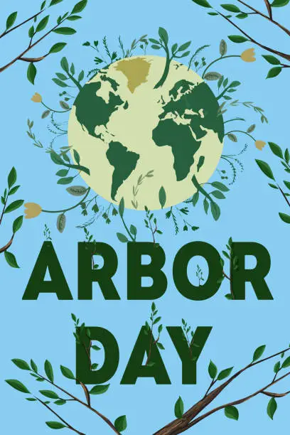 Vector illustration of Arbor Day 2024
