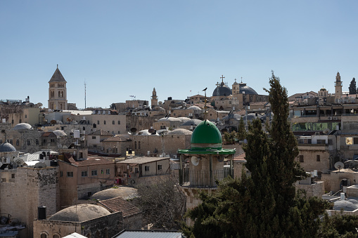 Jerusalem is an ancient city in West Asia, on a plateau in the Judaean Mountains between the Mediterranean and the Dead Sea. It is one of the oldest cities in the world, and is considered holy to the three major Abrahamic religions—Judaism, Christianity, and Islam.