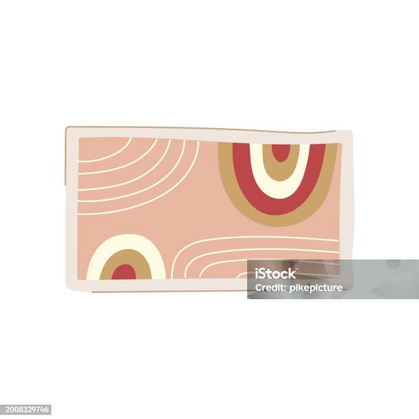Boho Rug Animated Texture Boho Rug Cartoon Vector Illustration Stock Illustration ...
