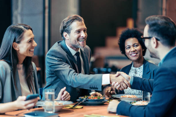 istock Congratulating the new business partner 2008334742