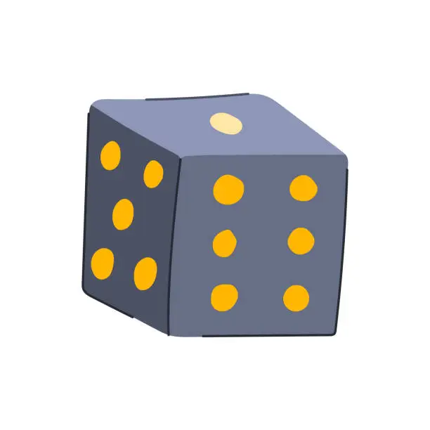 Vector illustration of die dice cartoon vector illustration