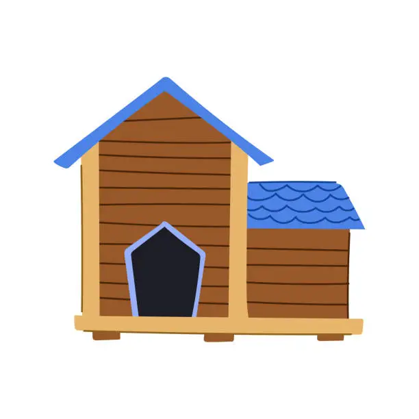 Vector illustration of animal dog house cartoon vector illustration