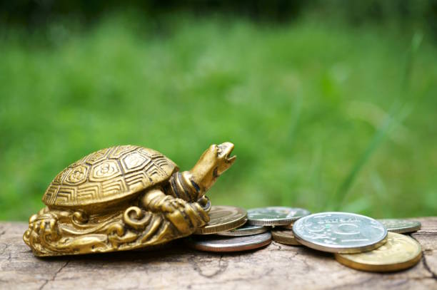 istock Turtle figurine with coins. Financial symbol. 2008390477