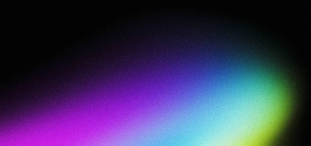 istock Vibrant grainy gradient abstract background blue green purple glowing color shape on black background colorful poster web banner design 2008413172