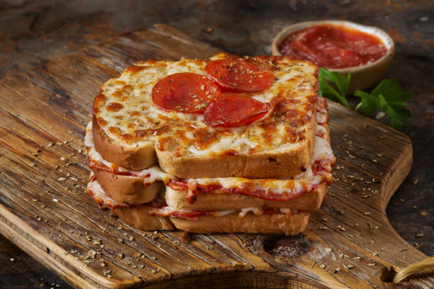istock Crispy Air Fried Pepperoni Pizza Toastie 2008436744