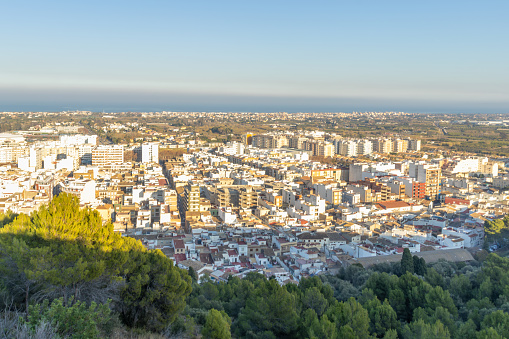 Morning Light on Oliva: Aerial View from Santa Ana Castle Ruins