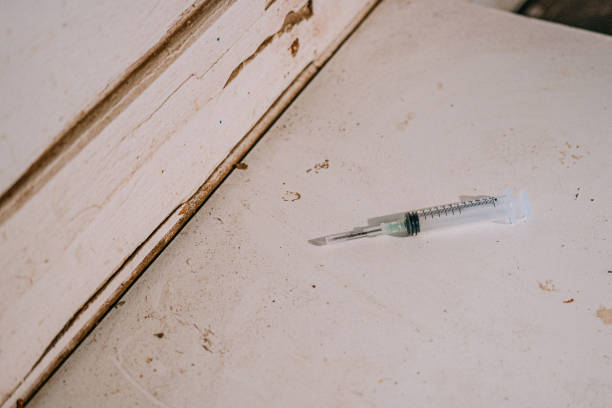 Close-up shot of Single Use Hypodermic Syringe at an Animal Hospital