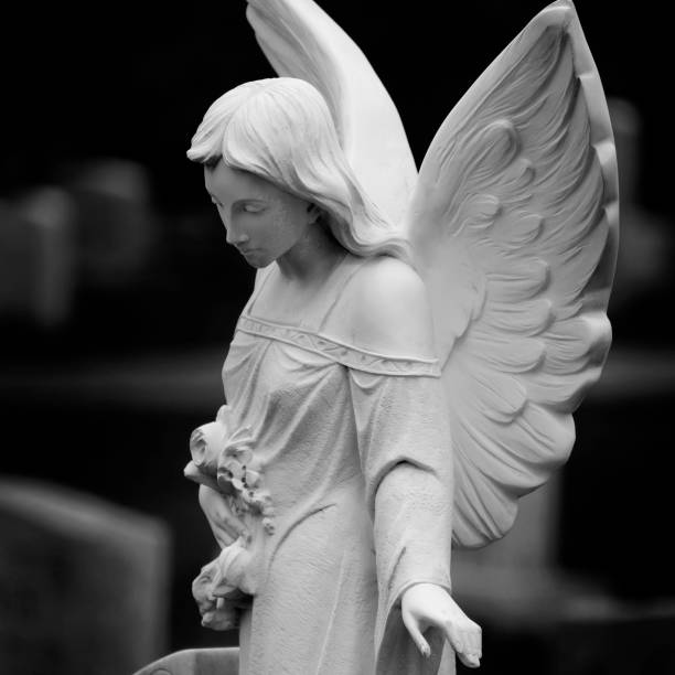 istock Carved Angel Marble Headstone 2008503206