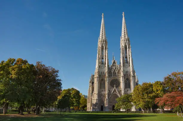 Votivkirche Neo-Gothic Catholic Church. Vienna, Austria