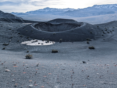 View of Little Hebe Crater, part of the Ubehebe crater field in Death Valley National Park, California