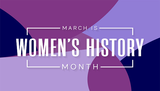 Women's History Month abstract background, March. Vector illustration