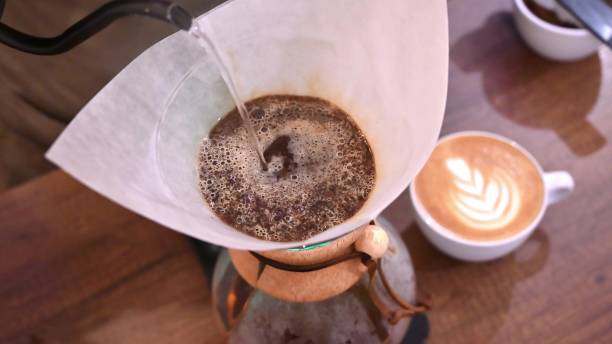 istock Barista pours water into the filter with coffee, brewing coffee. Alternative coffee-making methods. 2008650227