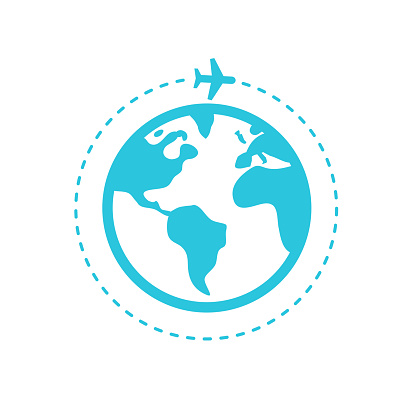 Travel around the World Icon. From blue icon set.