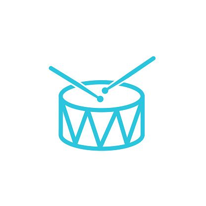 The Drum icon. From blue icon set
