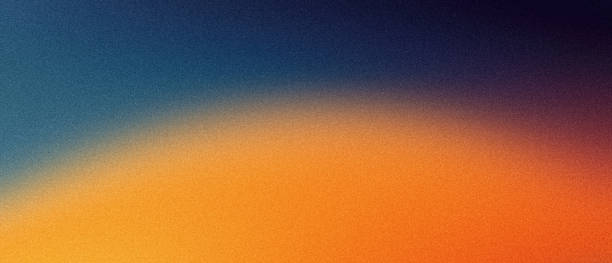istock Blue orange grainy dark banner poster background noise texture color gradient, copy space 2008664873