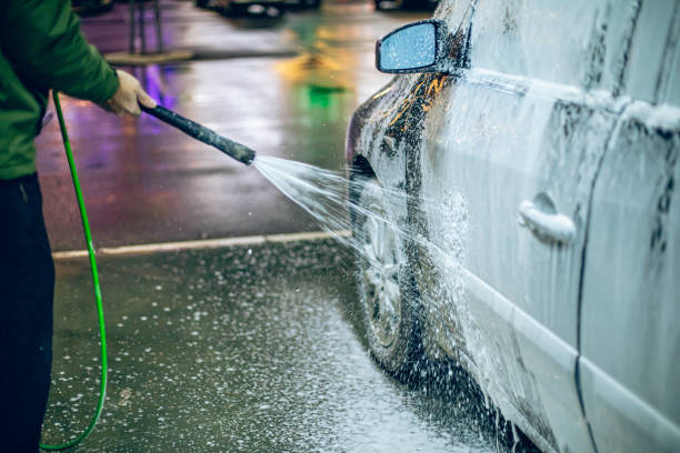 istock The washing process on a self service car wash 2008674341