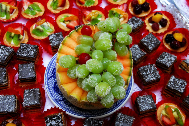 Background of various types of fruits.