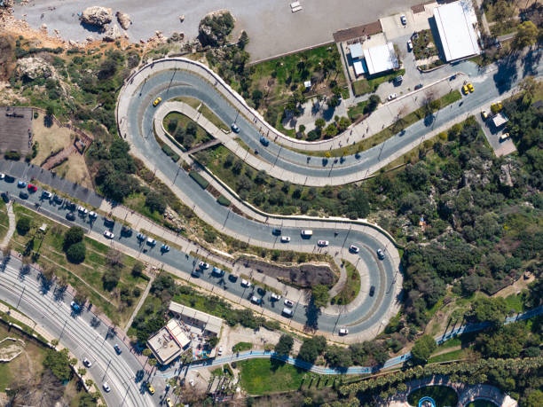 istock Curved road in the coastal area 2008726967