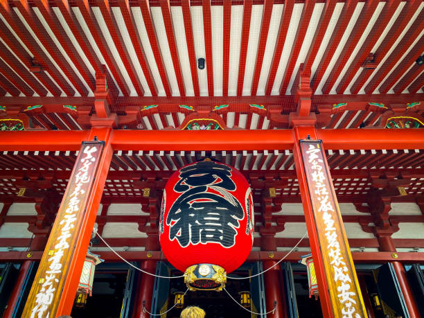 Asakusa Japan - 20 Oct 2023: Art and culture in Sensoji buddhist temple in Asakusa,Tokyo Japan