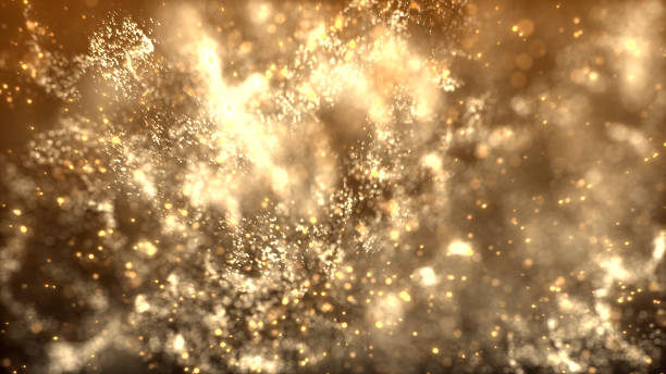 istock Abstract animation of glowing levitating dust particles. Overlay of gold colored particles. Unearthly texture, blurred, glowing sand background for presentation or business, award ceremony. 2009119155