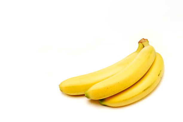 istock bananas isolated on white background with space for text, bunch of three bananas 2009120284