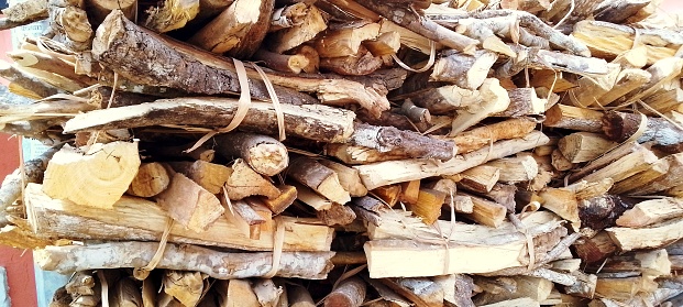 Stack of firewoods.