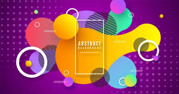 Vector illustration of 3D colorful geometric abstract background overlap layer on bright space with waves shape effect decoration. Minimal banner with fluid style and simple halftone for mega or big sale. Modern graphic design element cutout concept for web, flyer or card cover