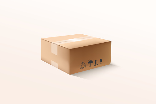 Cardboard box, product and service