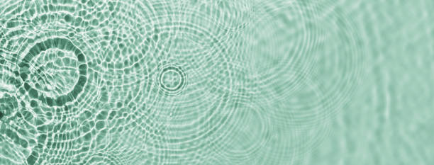 Water ripples on green background. Abstract water ripples texture.