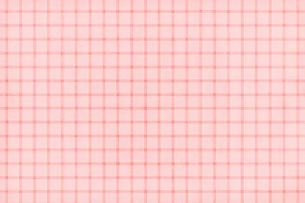 Vector illustration of Faded Red and pastel soft pink colored checkered pattern horizontal blank empty vector backgrounds like gingham or table cloth