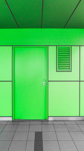 istock Space with green walls and doors 2009454770
