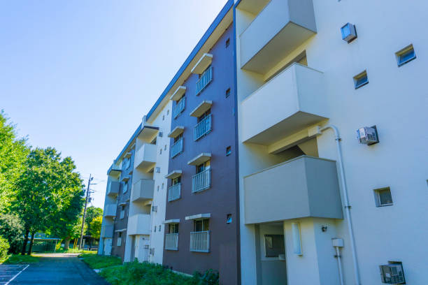 istock Landscape photography with an old housing complex 2009500842