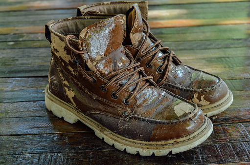 old worn out boot