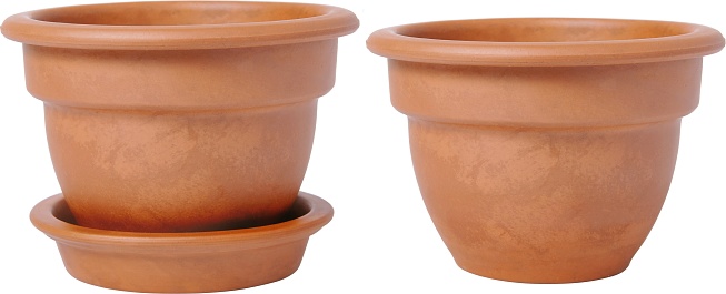 ceramic flower pot set mockup isolated