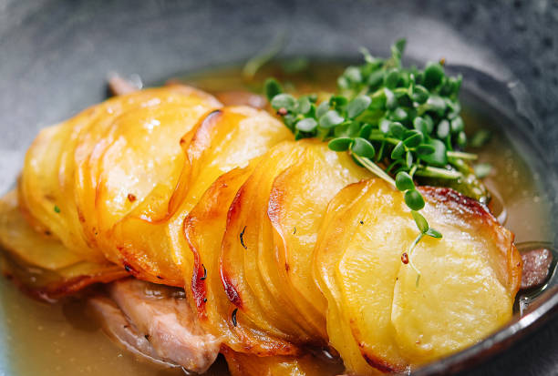istock Baked potato slices gratin with meat 2009687646