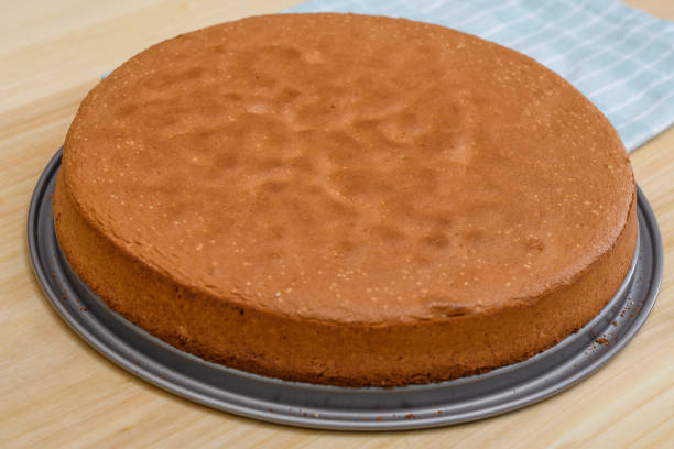 istock A brown freshly baked sponge cake lies on the table 2009688091