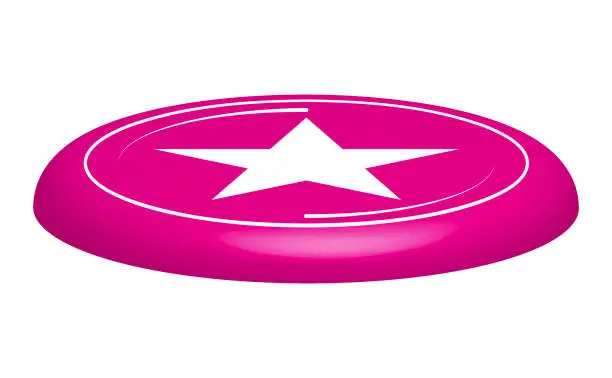 Vector illustration of Frisbee disc fly plate outdoor game