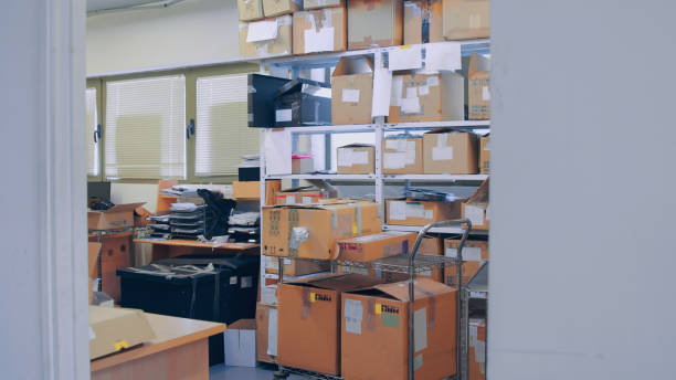 istock Shelves filled with boxes and equipment in a storage room 2009761194