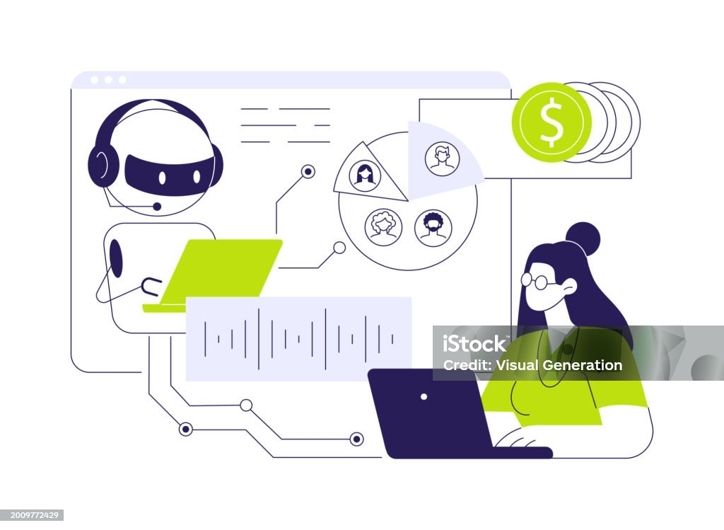 Call Analysis Vector Aidriven Call Analysis Abstract Concept Vector Illustration Stock ...