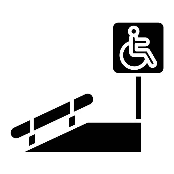 Vector illustration of Wheelchair Ramp Icon