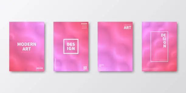 Vector illustration of Brochure template layout, Pink cover design, business annual report, flyer, magazine