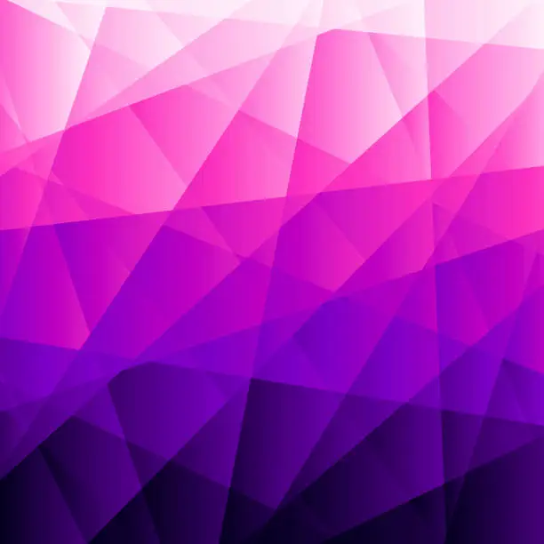 Vector illustration of Abstract geometric background - Polygonal mosaic with Purple gradient