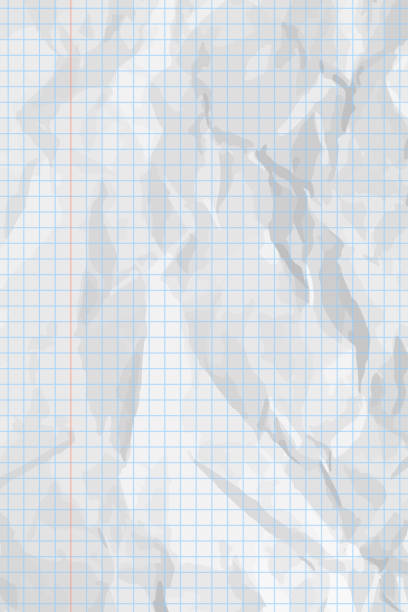 white clean crumpled checkered paper - paper document frame shadow点のイラスト素材／クリップアート素材／マンガ素材／アイコン素材