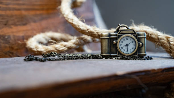 Pocket watch in a shape of a photo camera